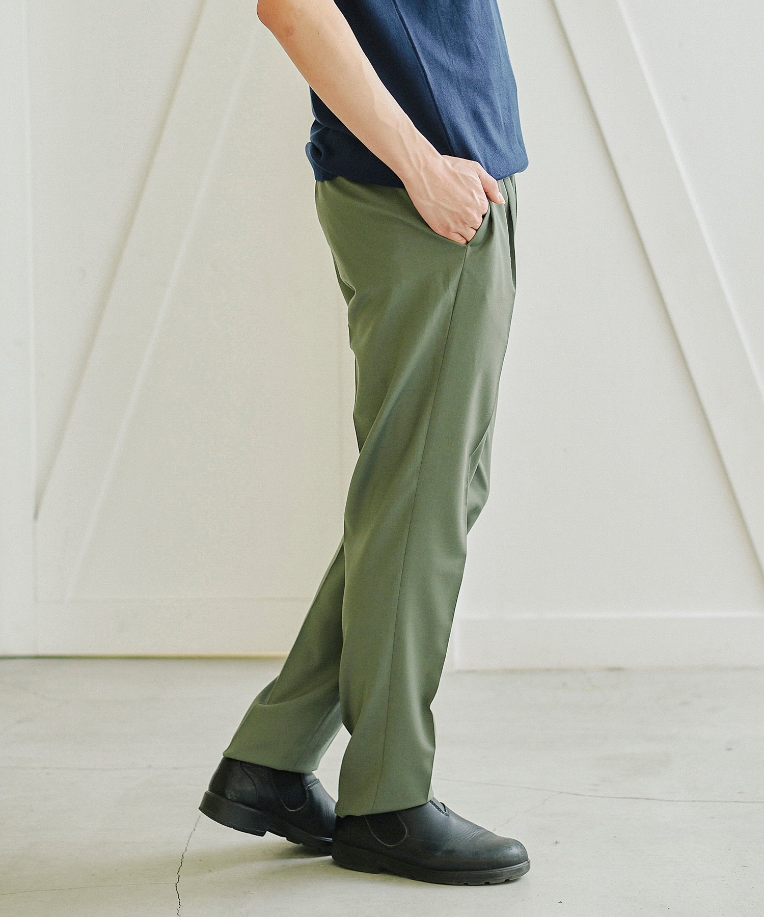 1TUCK SHIRRING PANTS E2489